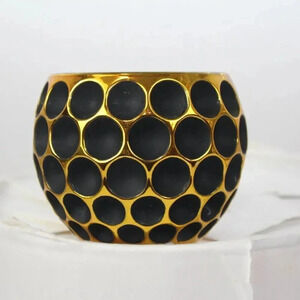 Fifth Avenue Crystal Optic Black & Gold